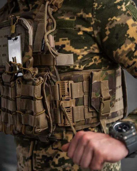 Плитоноска Single Sword Мультикам Cordura Піксель опт дроп