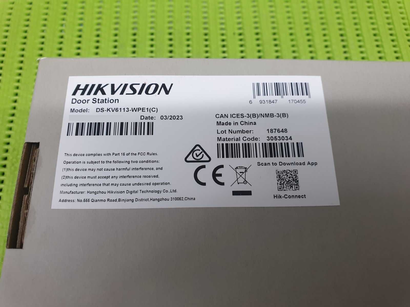 Новая Wi-Fi 2 МП вызывная панель Hikvision DS-KV6113-WPE1
