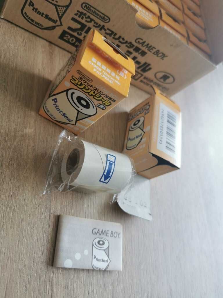 Gameboy printer, drukarka, naklejka, papier - biały
