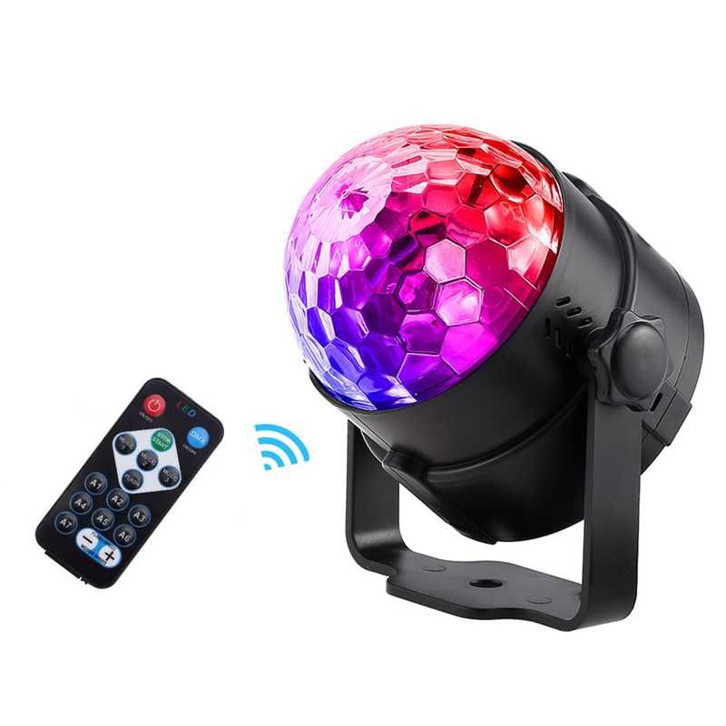 Kula Disco dla Dzieci URODZINY LED RGB z Pilotem Efekt LED