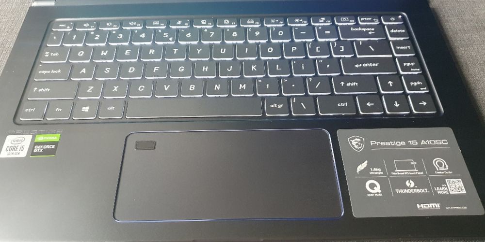 MSI Prestige 15,6" i5 32GB GTX1650 MQ
