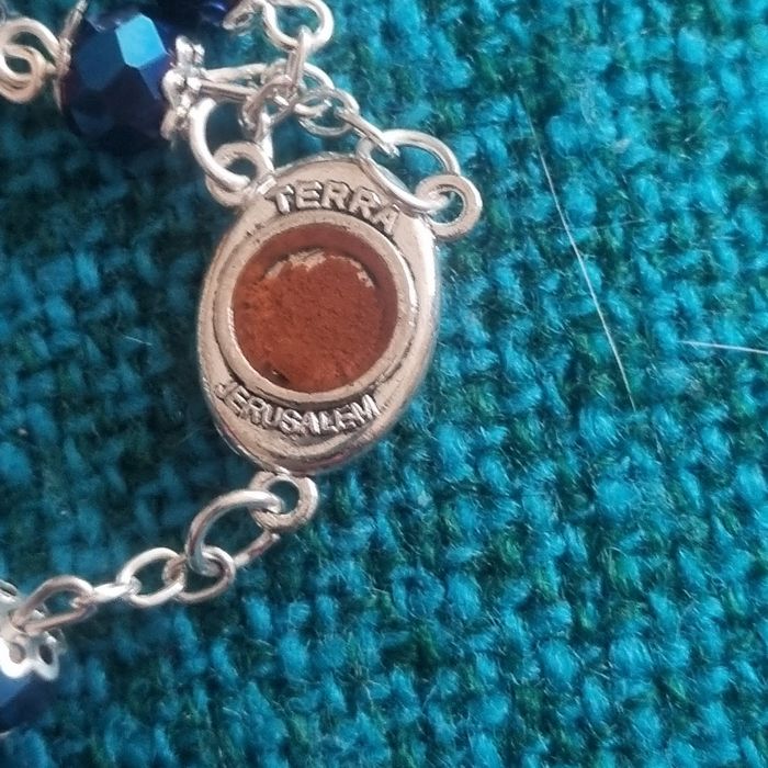 Szklany Różaniec z Fatimy+ etui na różaniec jak na zdjęciu.