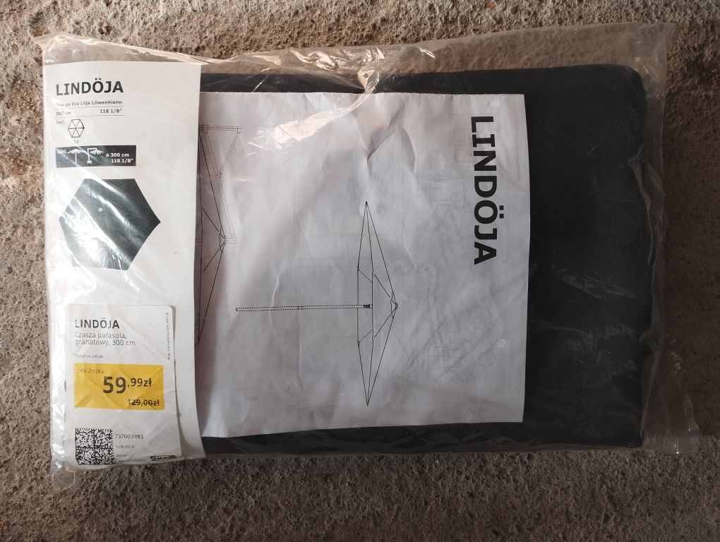 Czasza parasola Lindoja Ikea granatowa