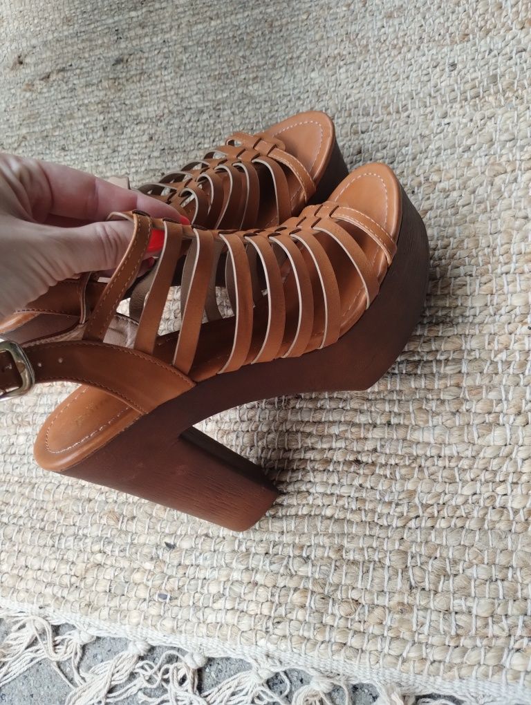 Nowe sandały na koturnie TK Maxx roz. 40