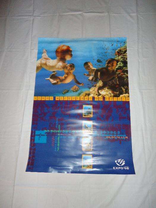Pôster Original da Expo 98 - "Venha Mergulhar no Futuro"