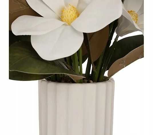 Bukiet sztucznych białych kwiatów dekoracja 60 cm