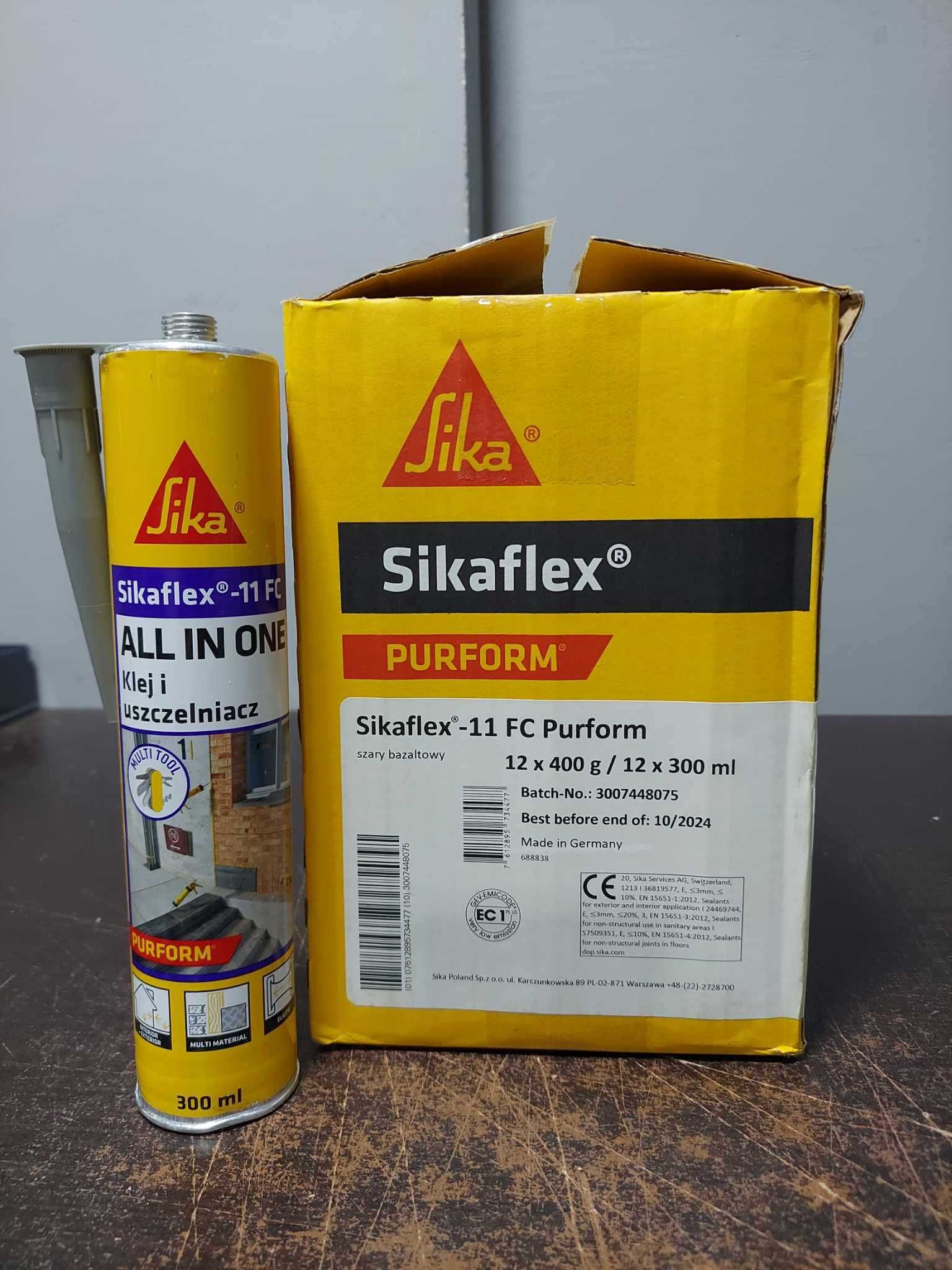 Klej Uszczelniacz Sikaflex 11FC Szary bazaltowy GRAFIT  300ml 12szt