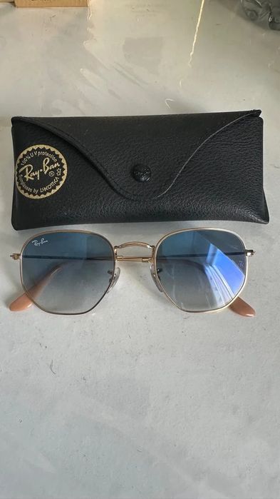 Óculos de Sol Ray-Ban Hexagonal Gold / Crystal Green