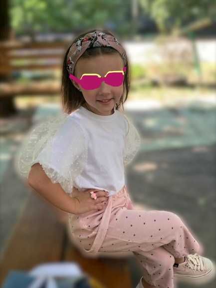 ZARA Стильный трикотажный комбинезон бриджи на бретельках 4-5 лет