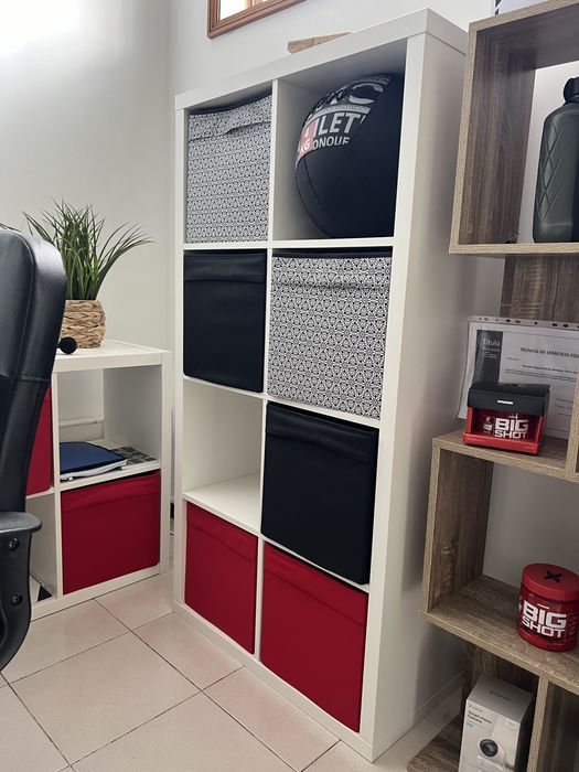 Tres Kallax Ikea como novas + gavetas