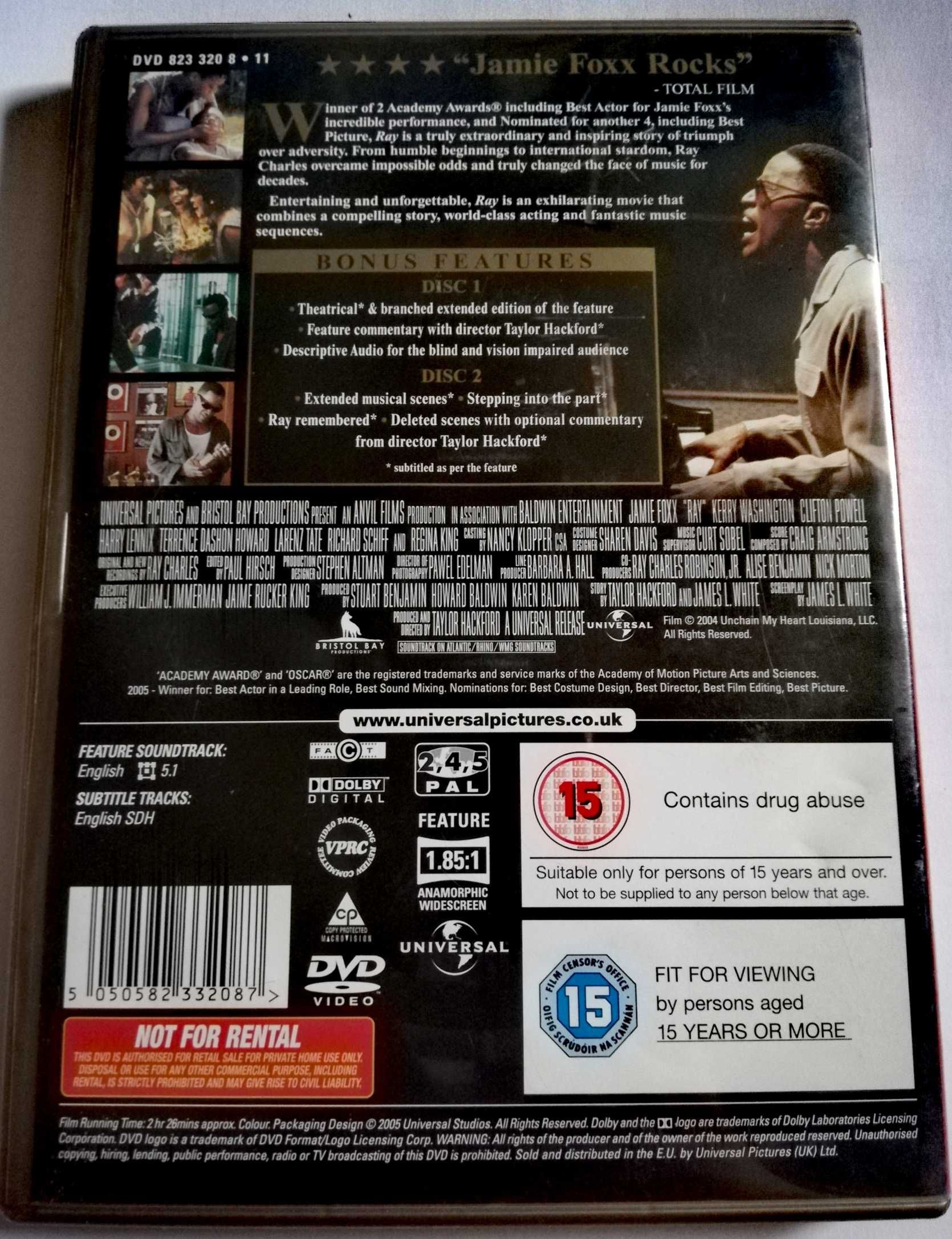 Ray film dvd Ray Charles Jamie Foxx 2 dvd dodatki!