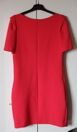 SIMPLE sukienka czerwona malinowa 34 xs 36 s suknia slub praca
