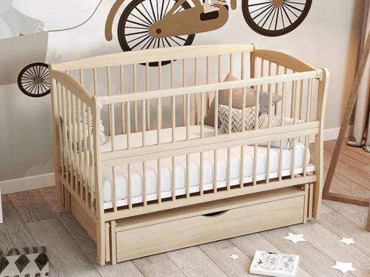 Дитяче ліжко, дитяче ліжечко, механізм маятник