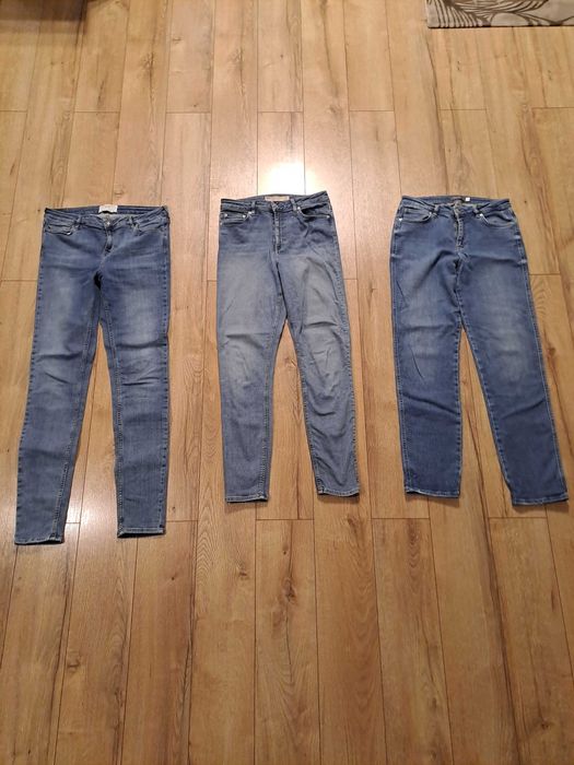 3 pary jeansów r.38