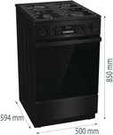 Kuchnia HISENSE HKS5D71BMPF Air Fry, program Pizza