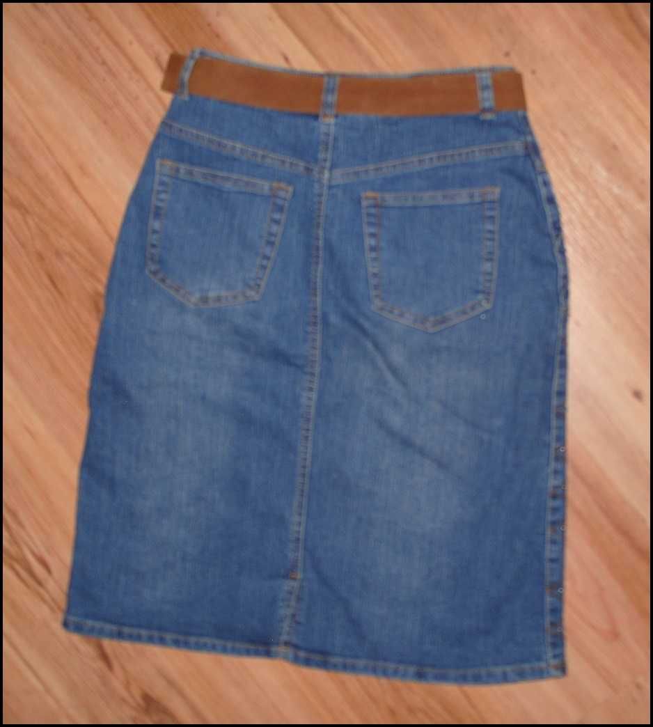 _Retro Active_ jeansowa spódniczka z paskiem r.158/164 -xs/s