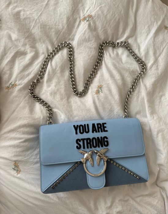 torebka pinko you re strong babyblue