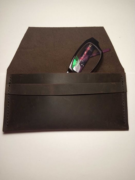 Обложка на паспорт ,чехол для очков из натуральной кожи,ручной работы