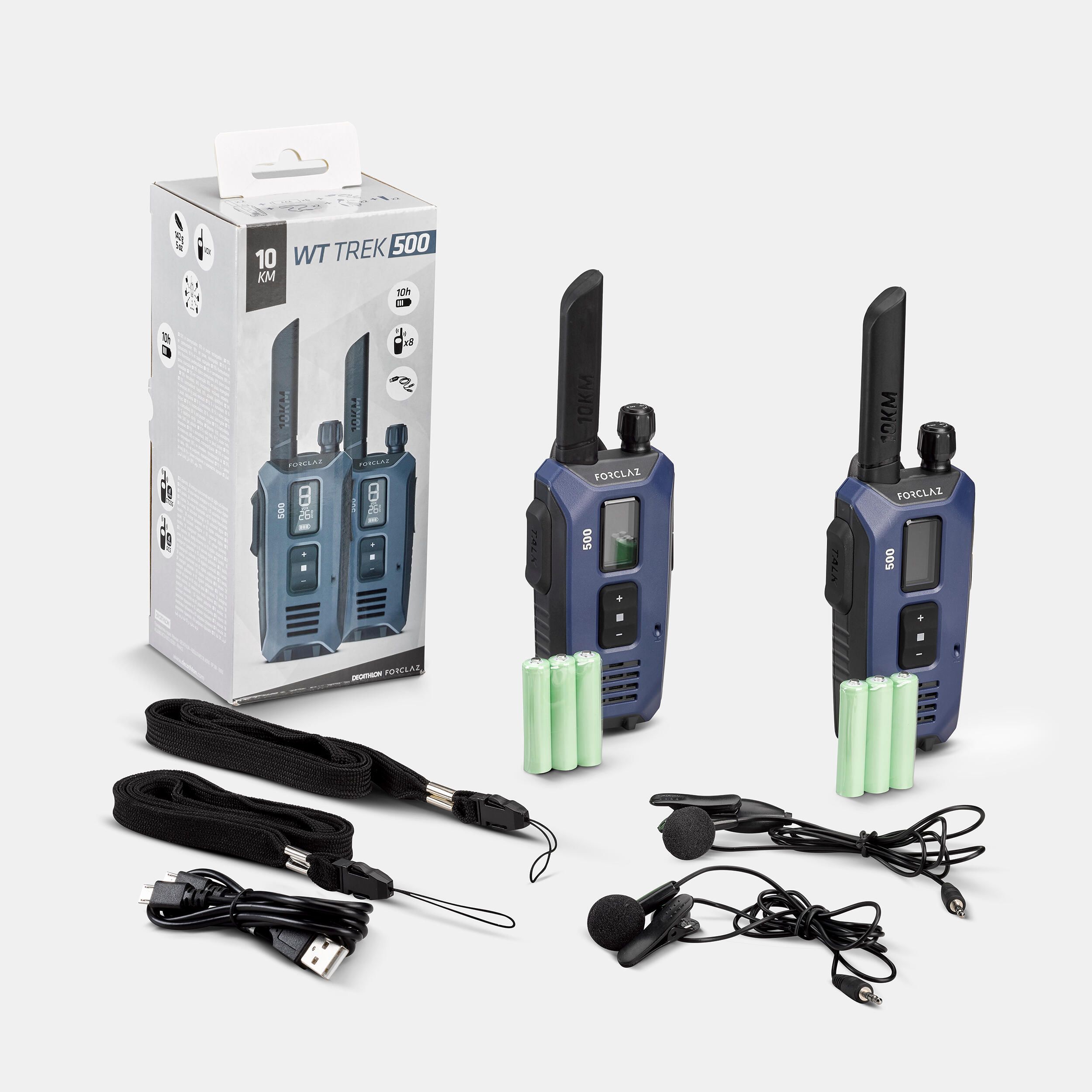Par de Walkie-talkies recarregáveis por USB - WT TREK 500 -