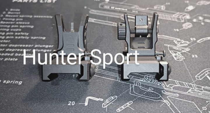 Складной целик и мушка Leapers UTG USA. На weaver/picatiny. AR15/АК