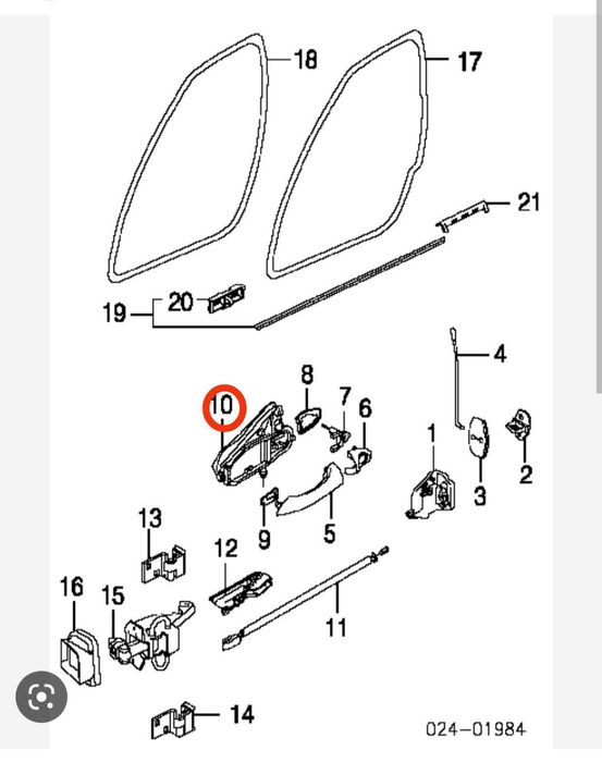 Ручка дверна  BMW x5 e53 БМВ х5 е53 замок x5 e53 рамка механізм замка