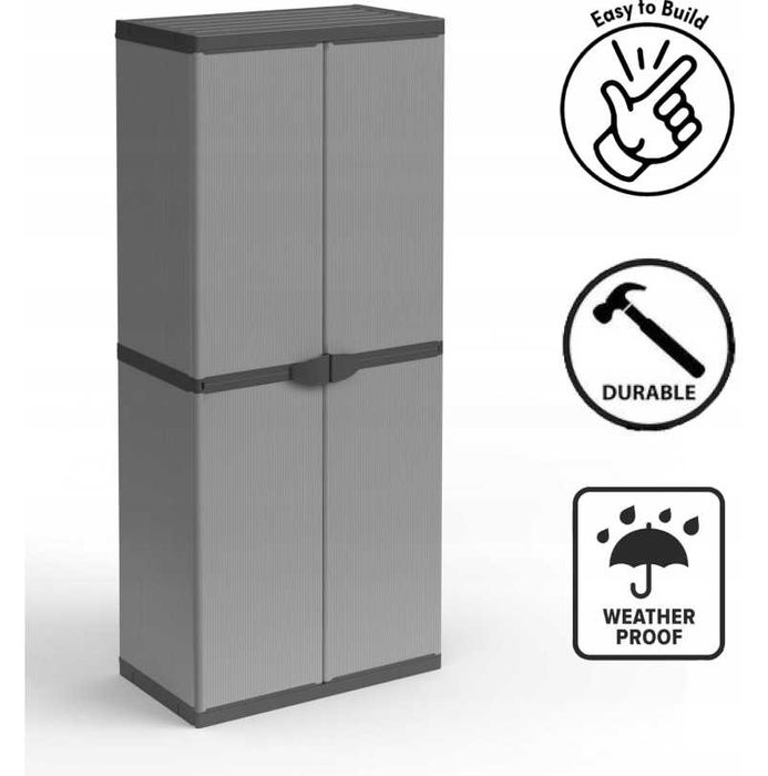 MONGARDI Szafa gospodarcza PP/PCV 68x40x165 cm