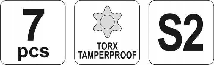 YATO Klucze imbusowe imbus powlekane z końcówką Torx7 SZTUK YT-0562