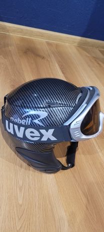 Kask narciarski Rebell z goglami Uvex