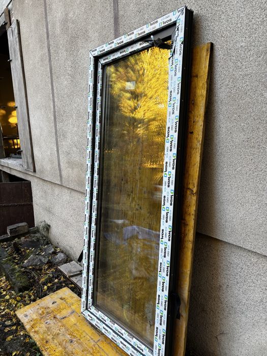 okno balkonowe antracyt obustronny 900x2100