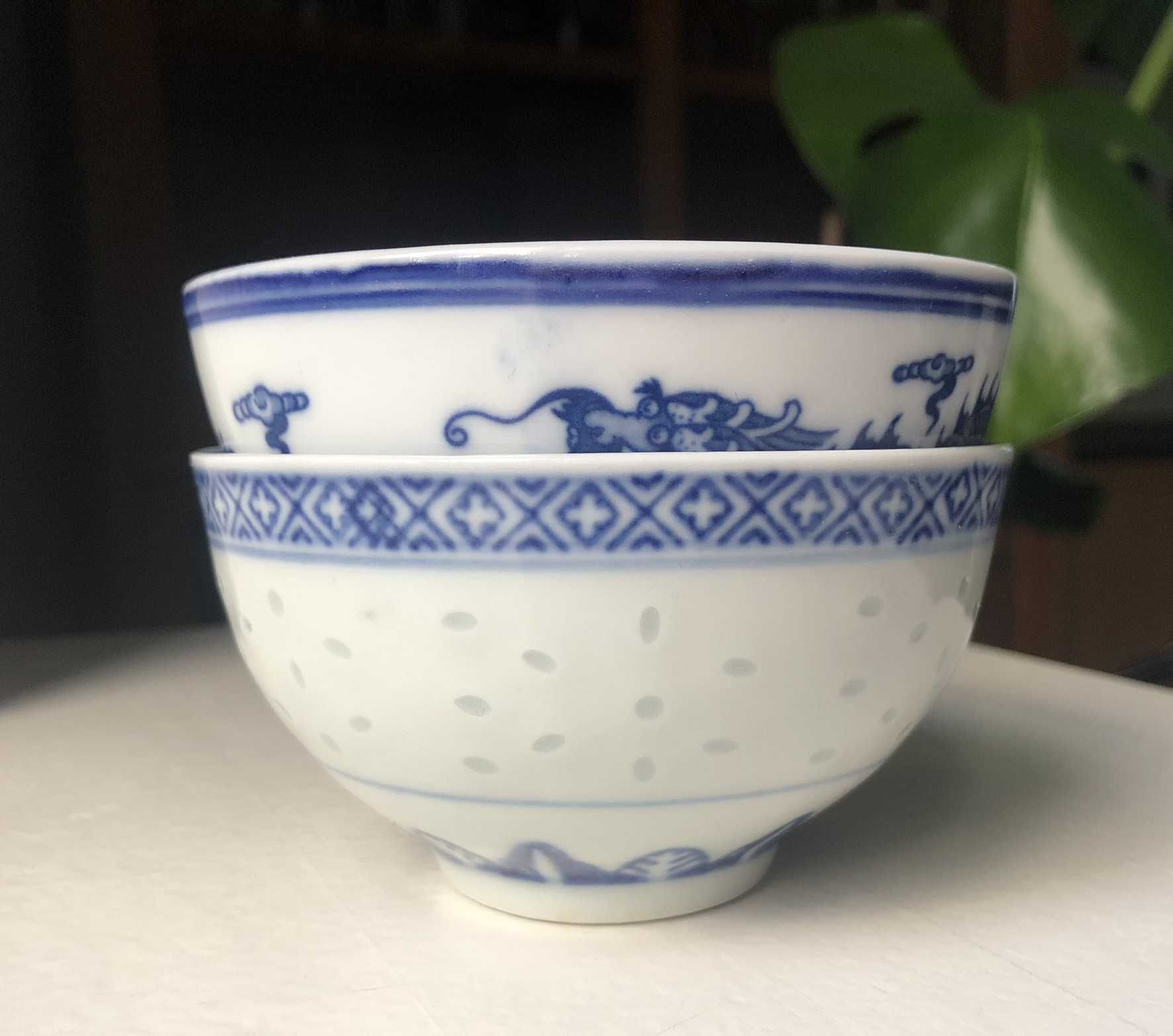 SALATERKI 2 SZT. porcelana chińska ryżowa