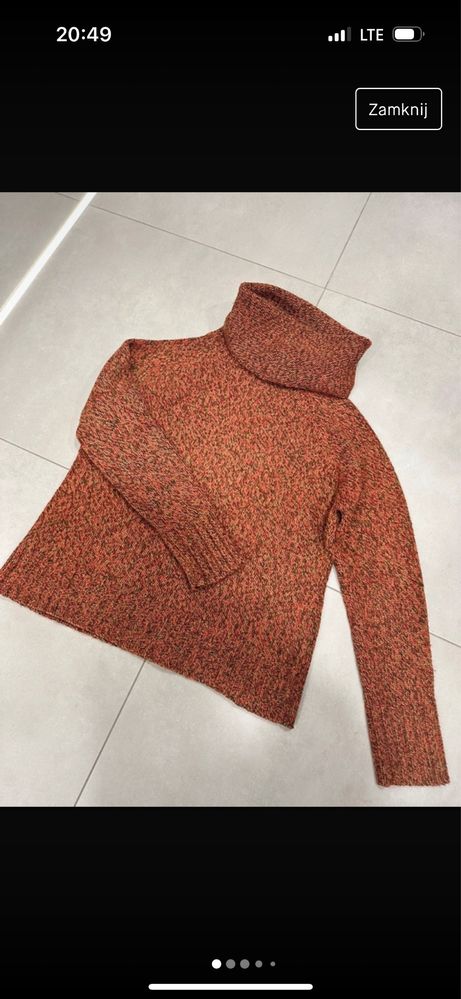 Sweter golf ciepły idealny na zimę oversize XXXL