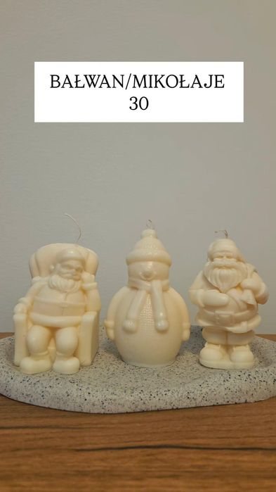 Świece sojowe zestaw świąteczne