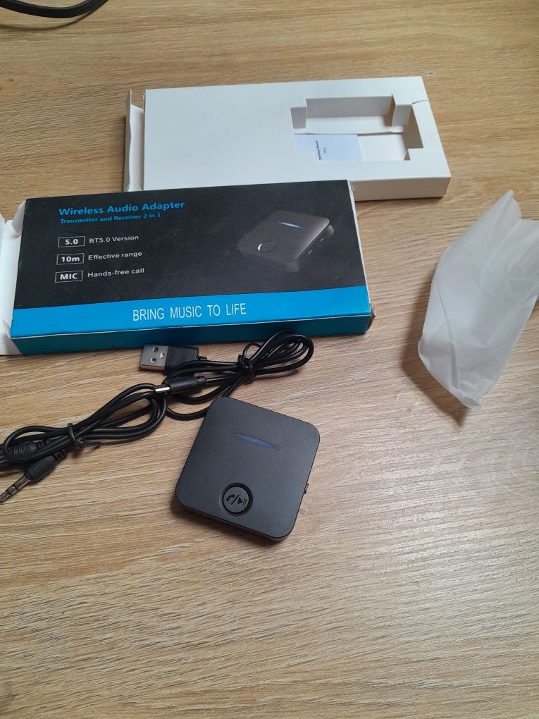 2 w 1 Bluetooth 5.0 Nadajnik i odbiornik audio