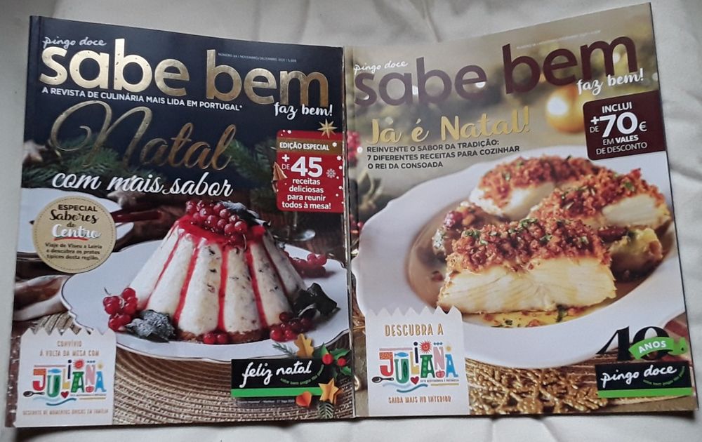 Revistas de culinária Especial Natal (2018, 2019, 2020, 2021, 2022)