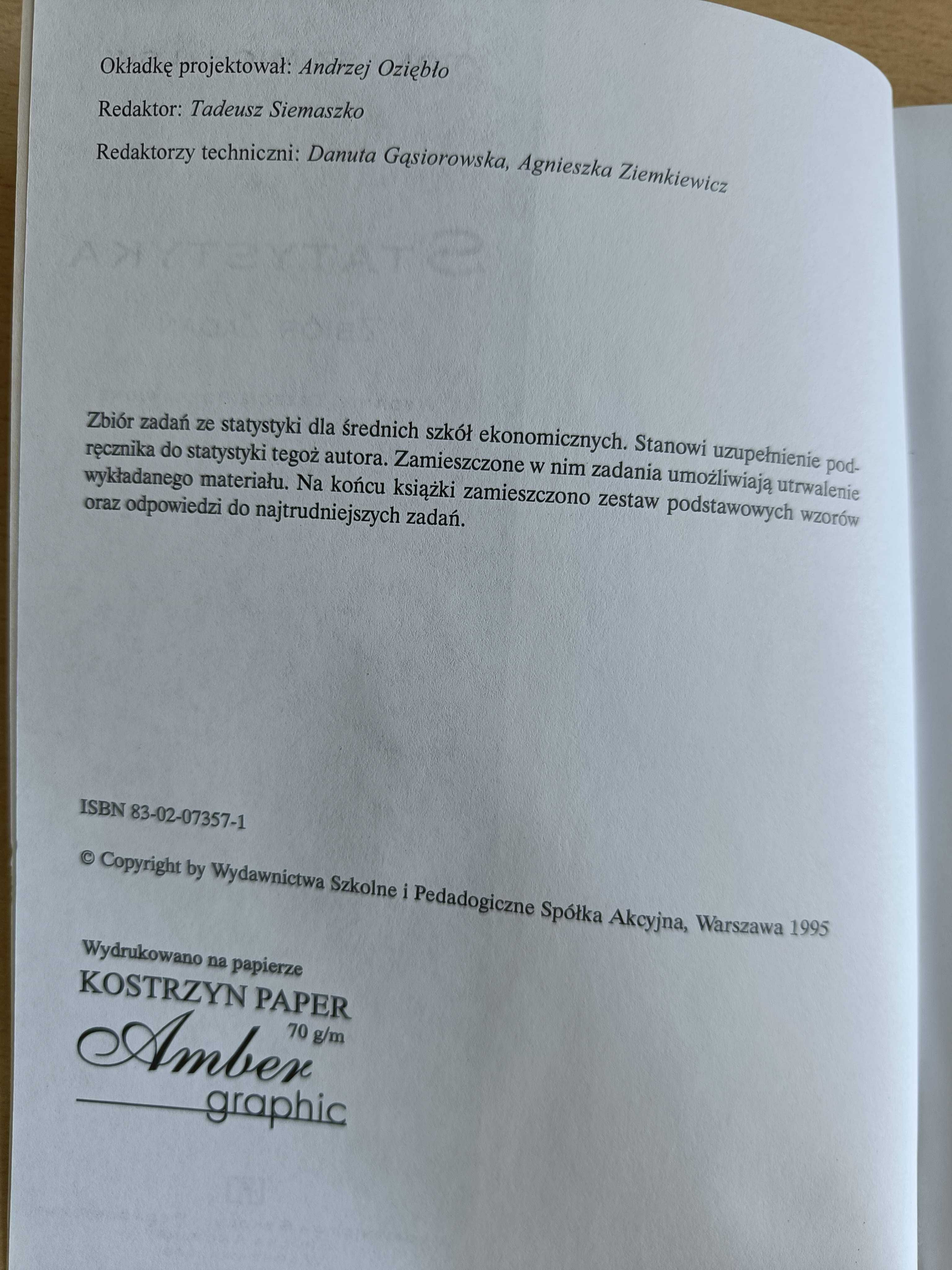Statystyka. Zbiór zadań - Tomasz Michalski