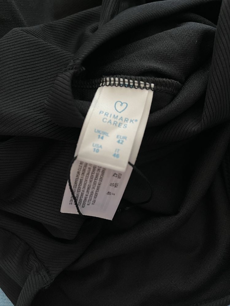 Купальник Primark розмір 14 EUR 42 чорний рубчик суцільний