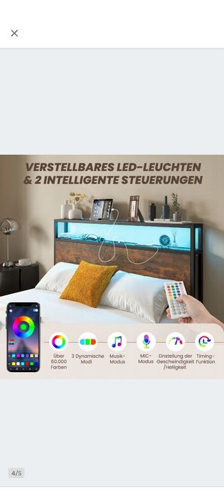 Stelaż Łóżka podwójne metalowe Loft