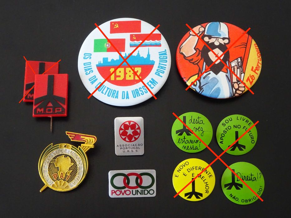 Alfinetes Vintage Políticos, Revolucionários, e Outros