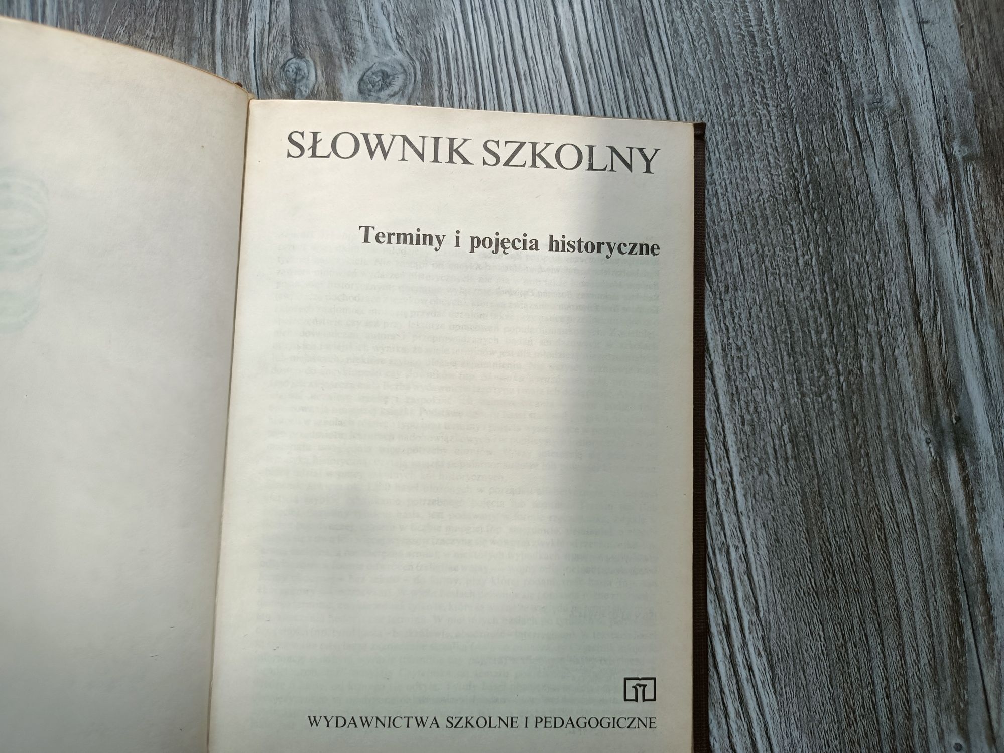 Słownik szkolny terminy i pojęcia historyczne 1990