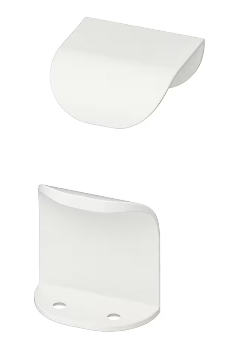 Komplet 2 uchwytów krawędziowych Ikea Billsbro 40 mm biały