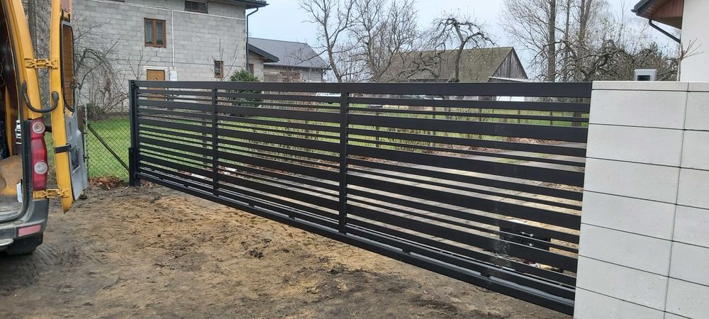 brama przesuwna, brama palisadowa przesuwna