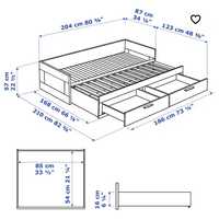 Łóżko Ikea Brimnes 2w1 pojedyncze i podwojne malzenskie