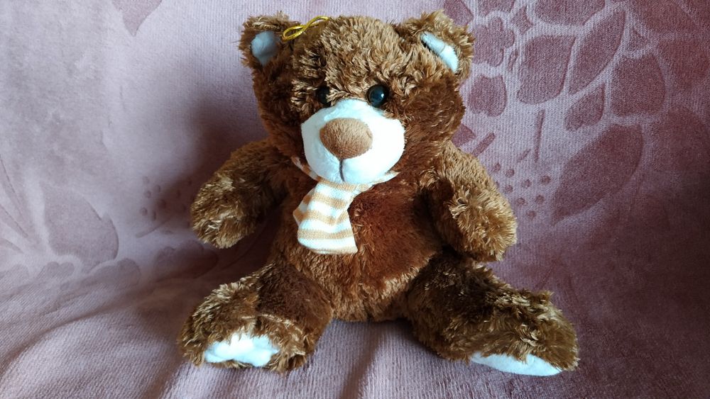 Maskotka miś brązowy z szalikiem, wybierz misia!