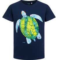 T-shirt Koszulka chłopięca Bawełna 104 Granatowy z żółwiem Endo