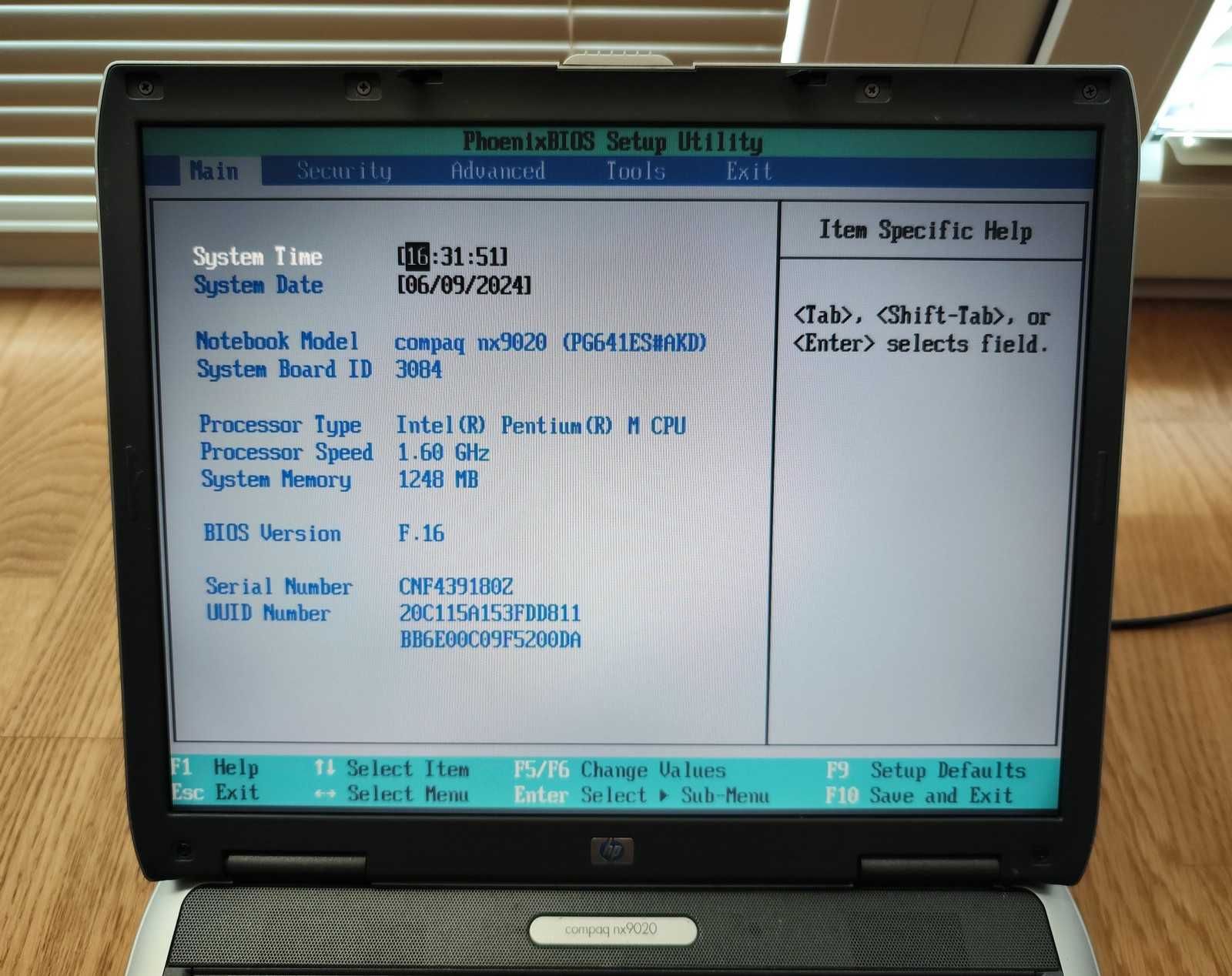 Laptop Notebook HP Compaq nx9020 15' + Adapter WiFi
