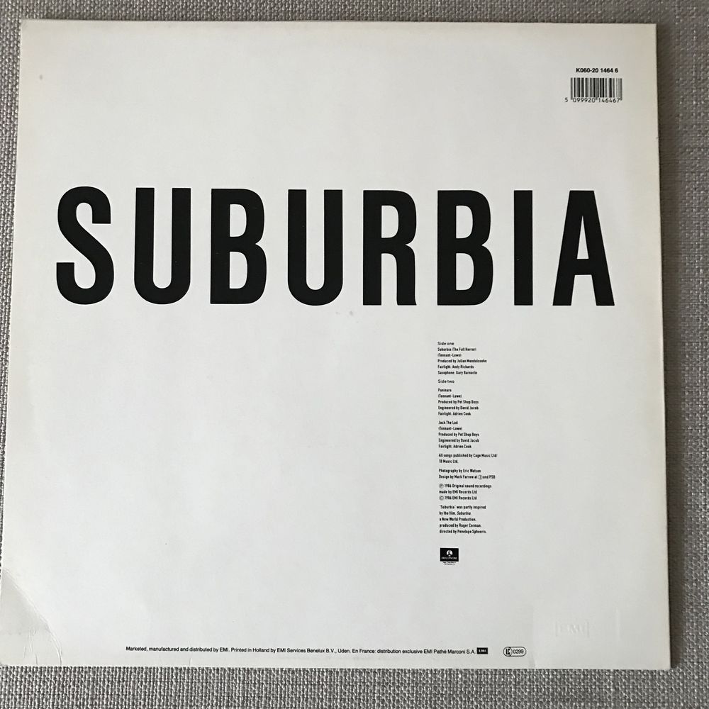 Pet Shop Boys - Suburbia/Paninaro/Jack The Land , maxi 12 . (EX)