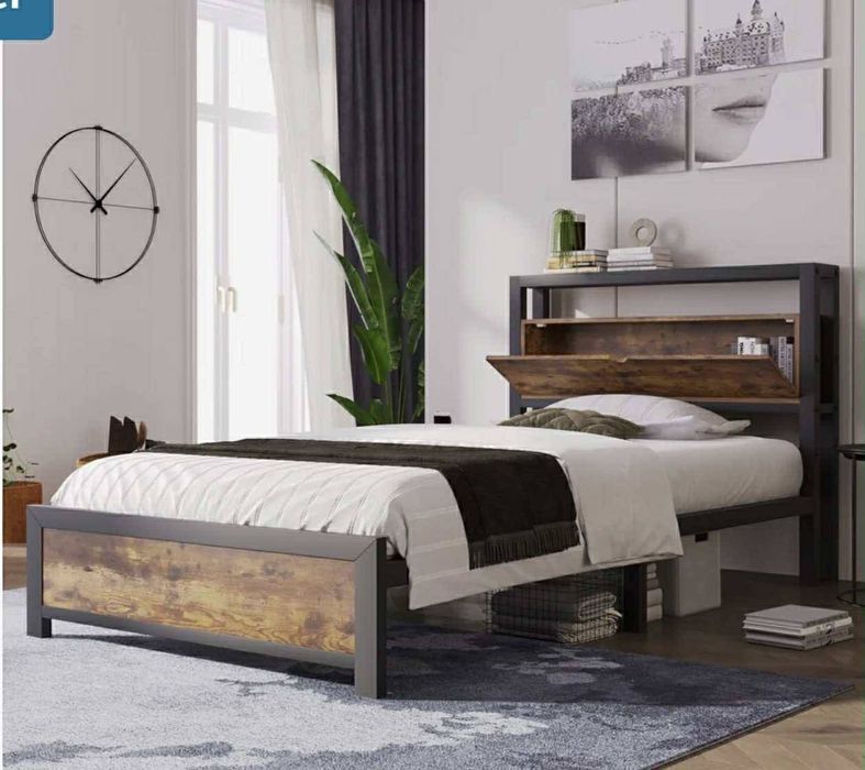 Nowe łóżko loftowe z półka oraz szafka
Wymiary 90x200 cm