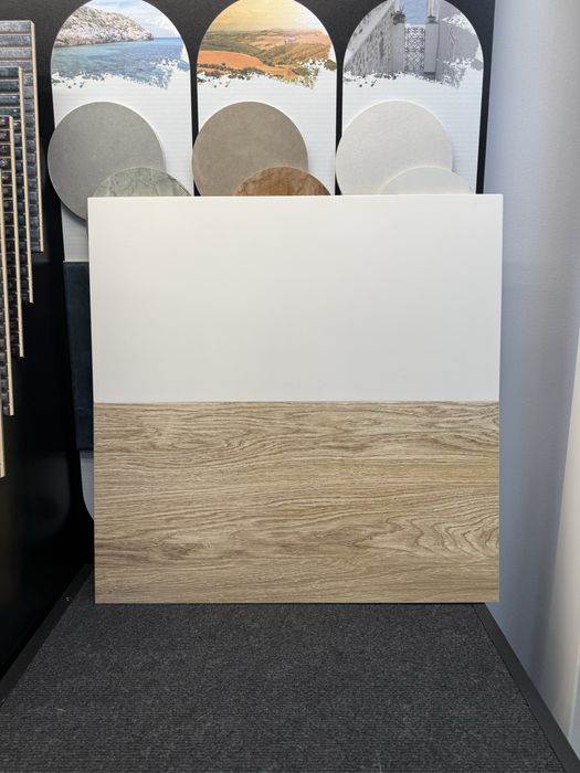 Płytki Ścienne 30x60 CM Białe połysk i drewnopodobne Helos WOOD