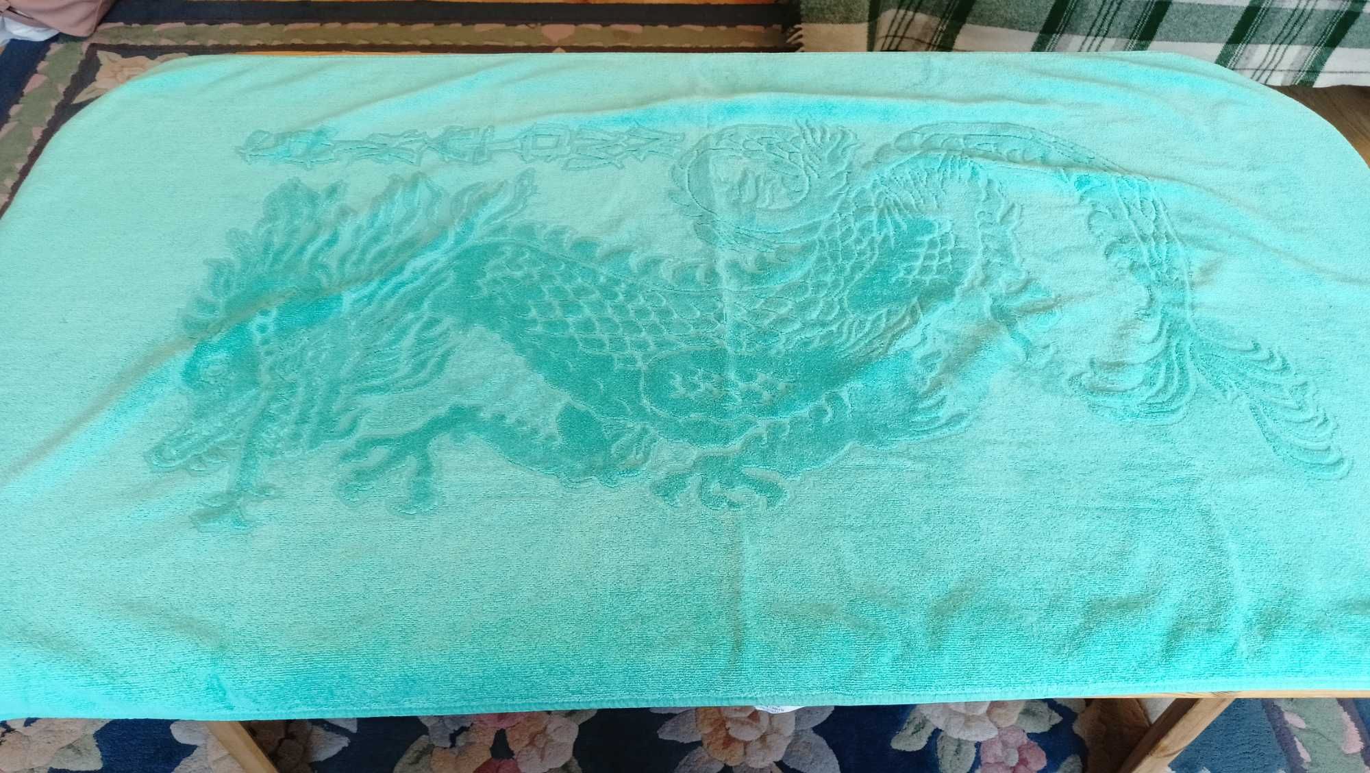 Ręcznik kąpielowy PRL, 145 x 80, gruba frotte, 100% bawełna, turkus
