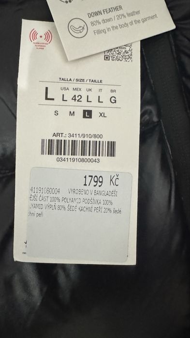 Жилетка Zara Puffer x Moncler,розмір L